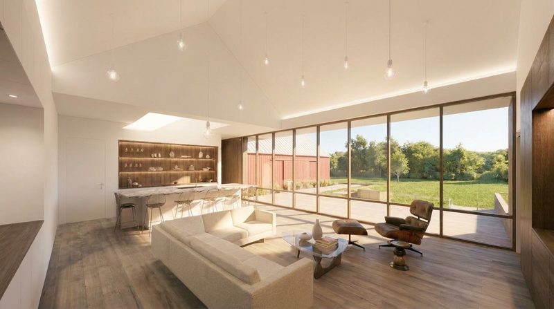 Barn-Inspired Bliss — great room, daylight
