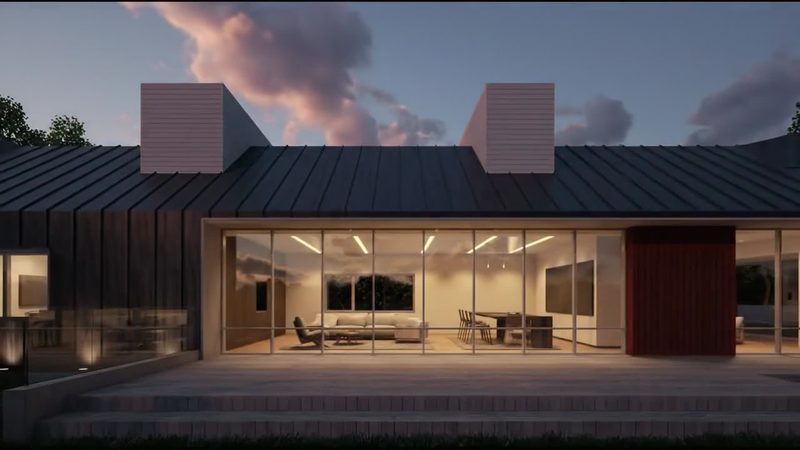 Barn-Inspired Bliss — animation of the glazed façade