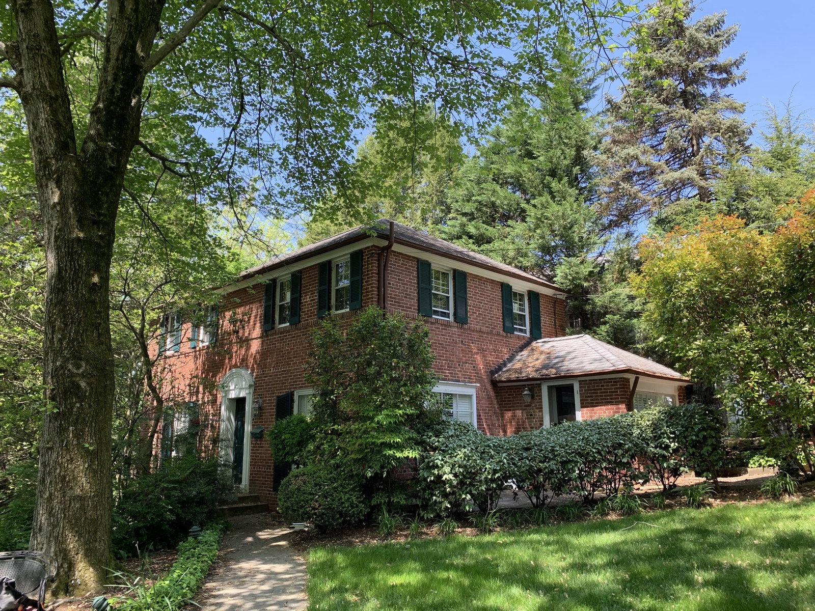 The existing brick colonial, occupied twenty years before the design