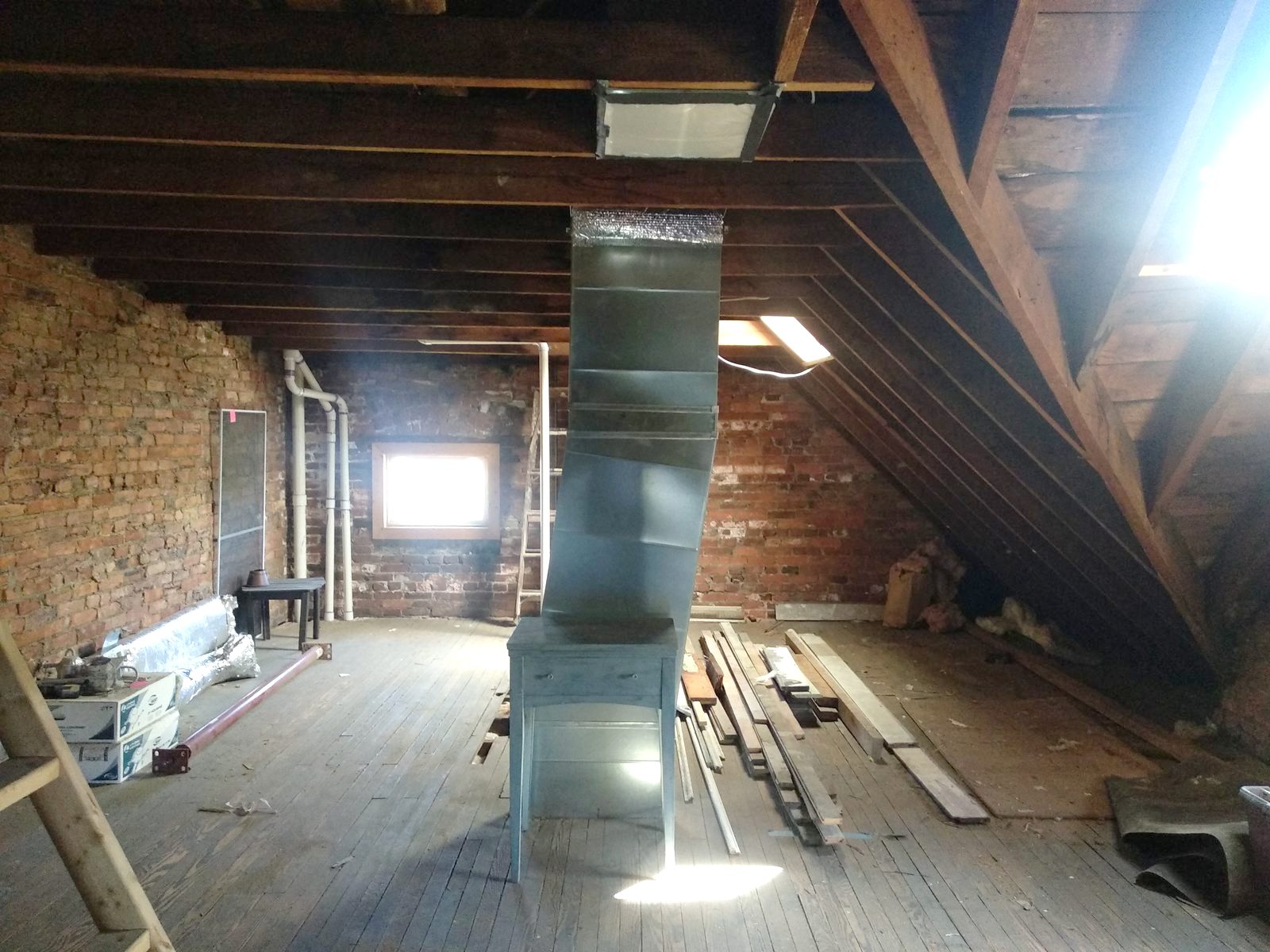 The attic before work began