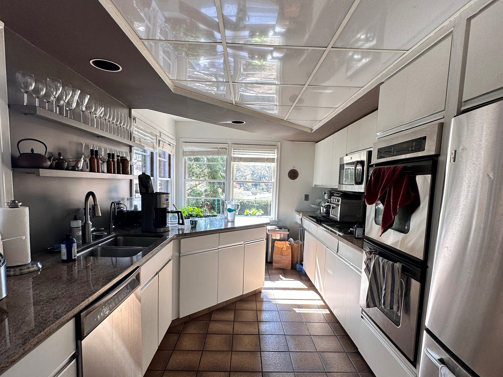 The original kitchen in a small peripheral room